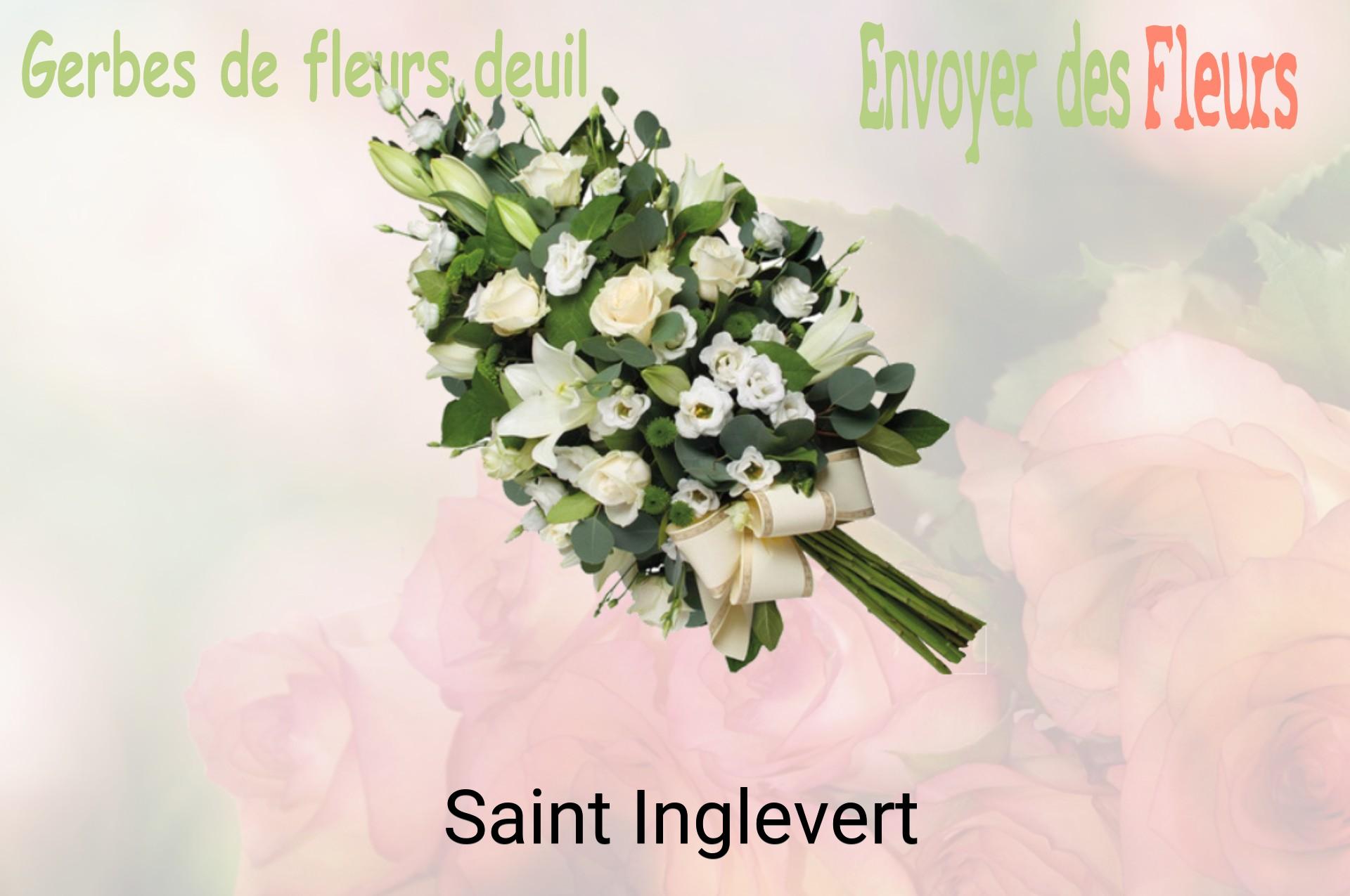 Gerbe de fleurs de deuil livrée à Saint-Inglevert